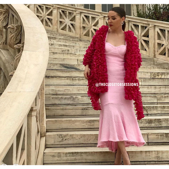 RARE!!! ZARA BLOGGER FAVE!!! Frayed Hem Midi Dress NWT - Picture 9 of 16